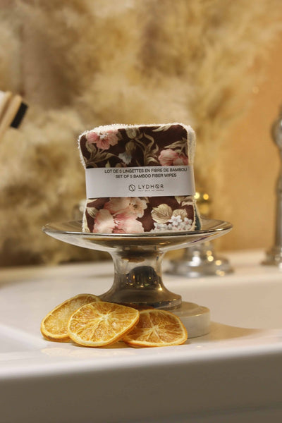 Lot de 5 lingettes à démaquiller réutilisables en fibre de Bambou - Les Douceurs d'Anita