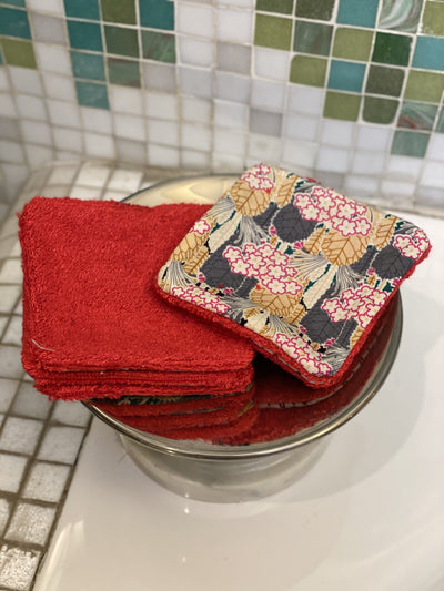 Lot de 5 lingettes à démaquiller réutilisables en fibre de Bambou - Les Douceurs d'Anita